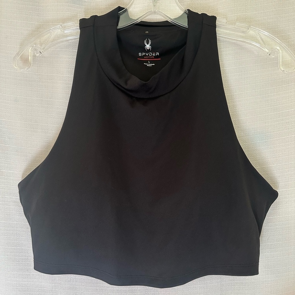 Spyder Women's Black Cropped Muscle Tee, Size L